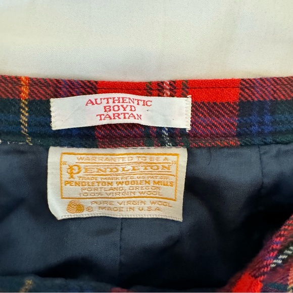 Pendleton skirt size XS authentic Boyd tartan wool skirt. Ralph Lauren Christmas - Picture 6 of 11